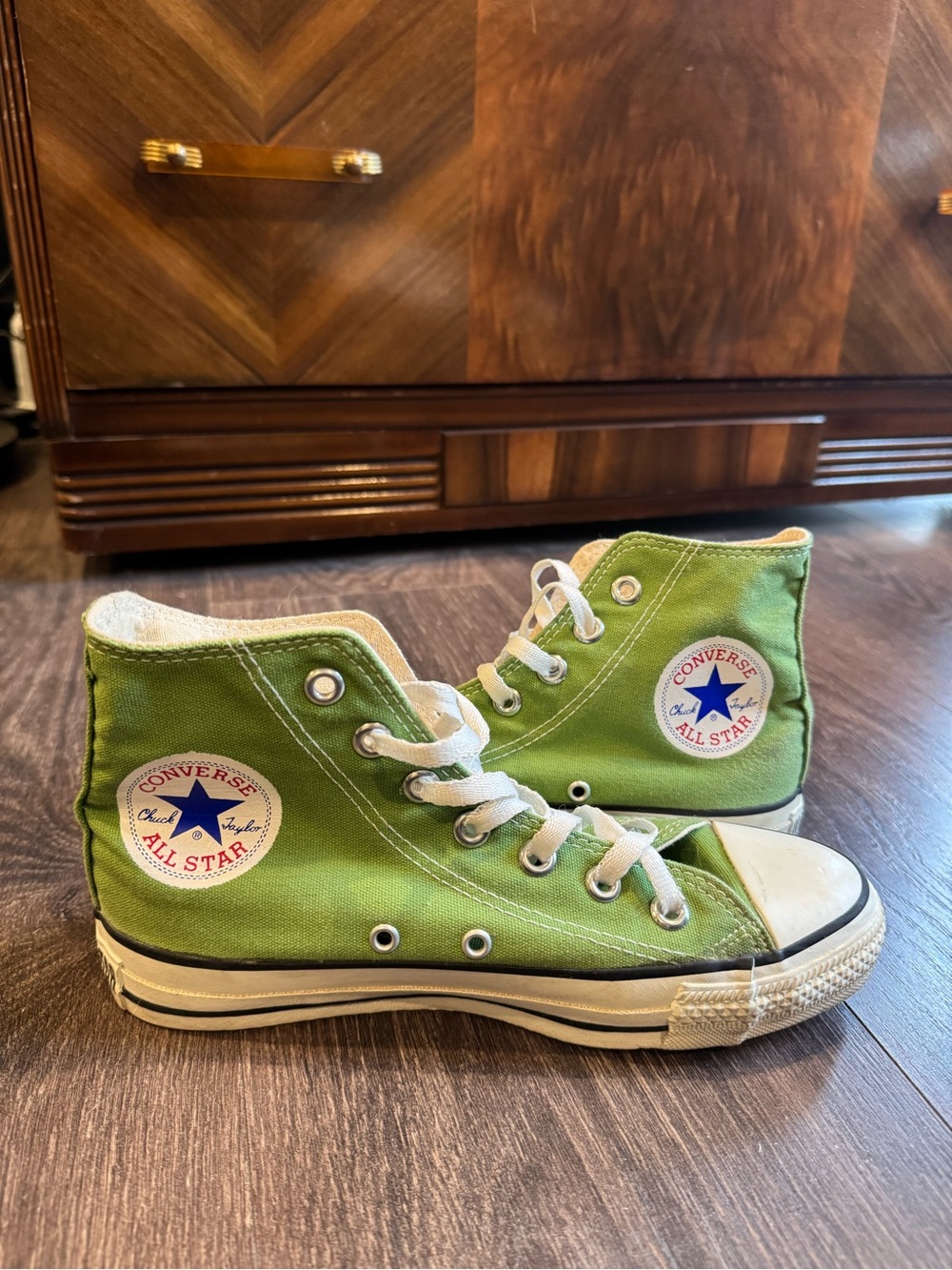Converse Green High Top Canvas Sneakers